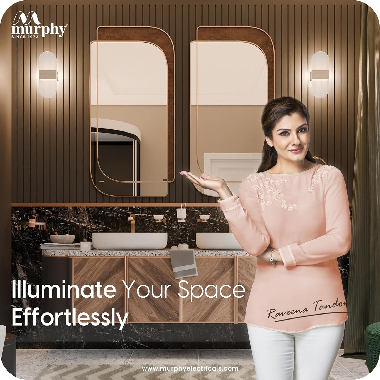 Murphy Frost Beam Wall Light | 2-Year Warranty | Warm White Glow | Acrylic + Aluminium Oval Wall Highlighter | Golden Finish