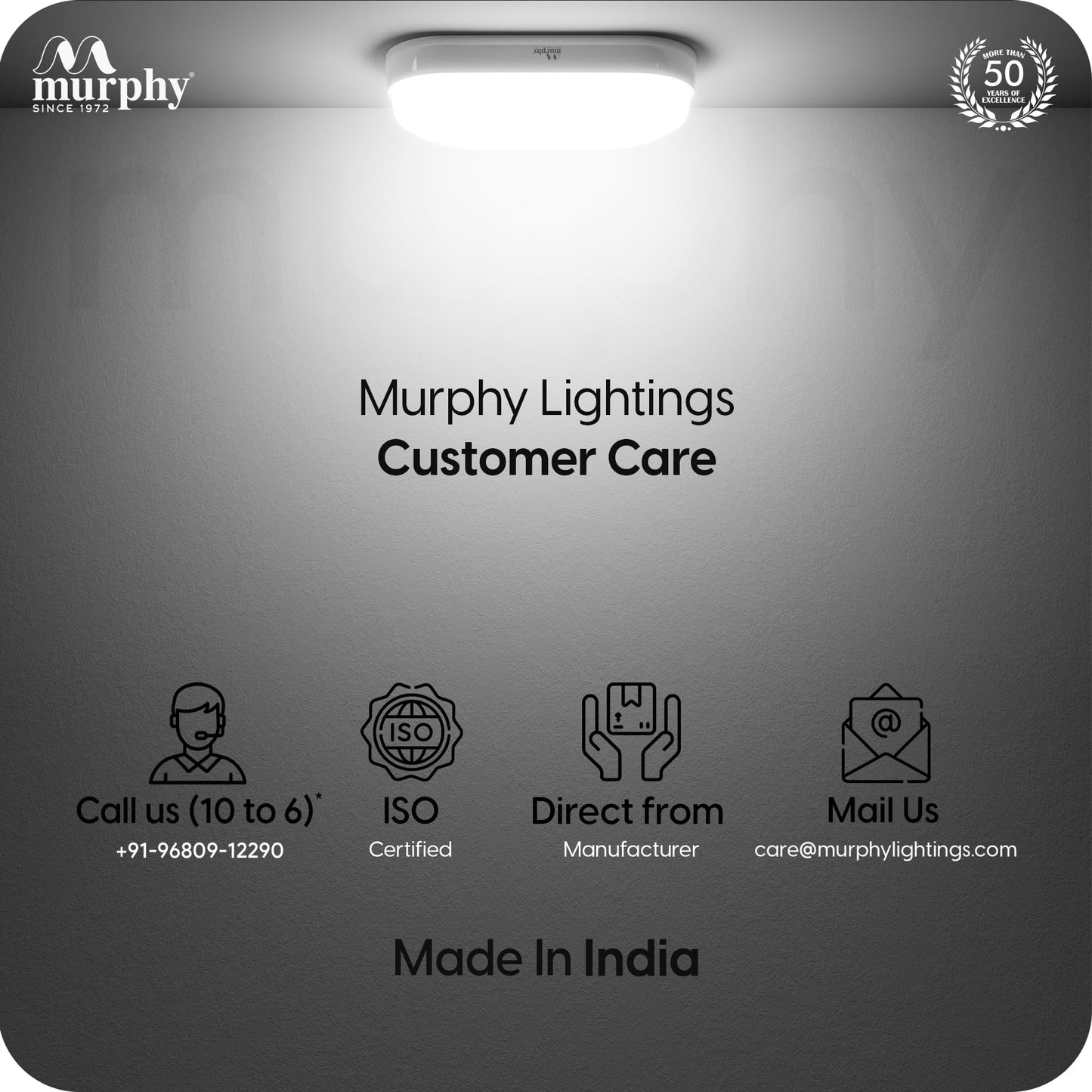 Murphy 10W Rechargeable LED Bulkhead Wall Lamp | 4-Hour Backup | IP66 Waterproof Oval Light for Outdoor, Garden, Balcony, Bathroom | Cool White | Wall Mount | 6-Month Warranty