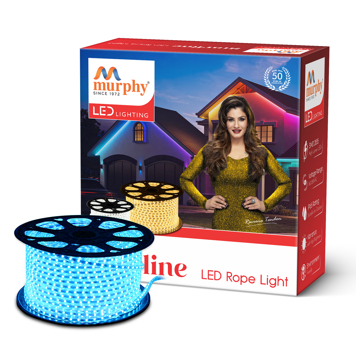 Murphy 2835-120 LED Waterproof Indoor Outdoor Home Deorative, Diwali Lights, Rope Pipe Light, Cove Light (120 Led/Mtr)