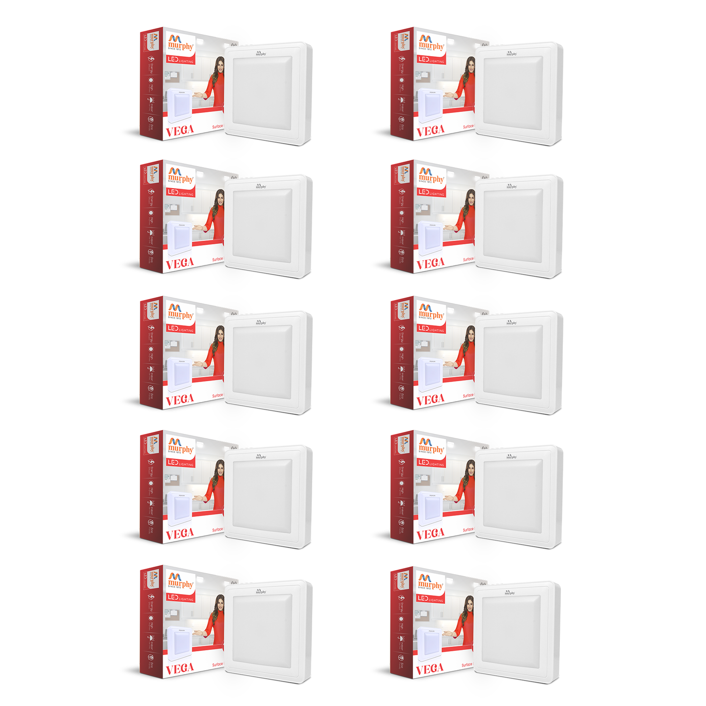 Murphy 15W Vega Square Surface Panel Light