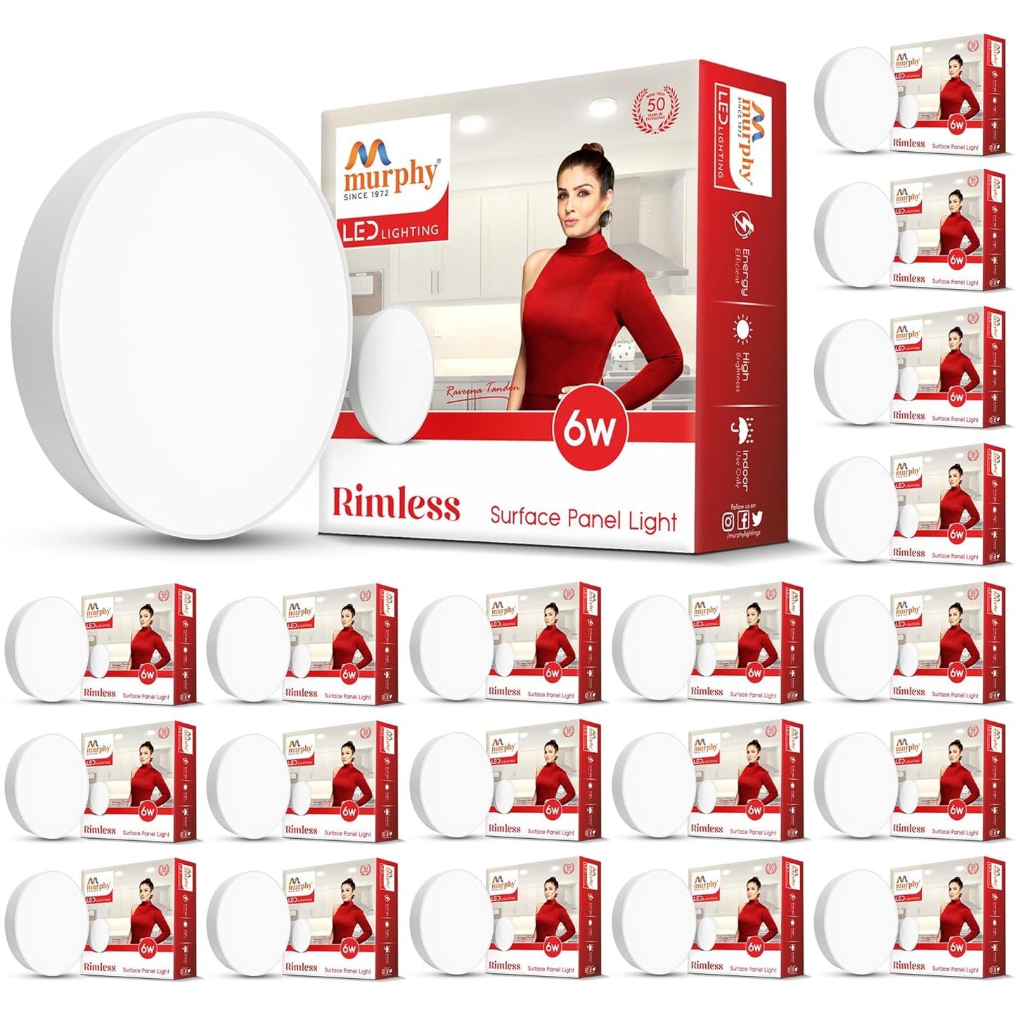 Murphy 6W Rimless Round Surface Panel Light