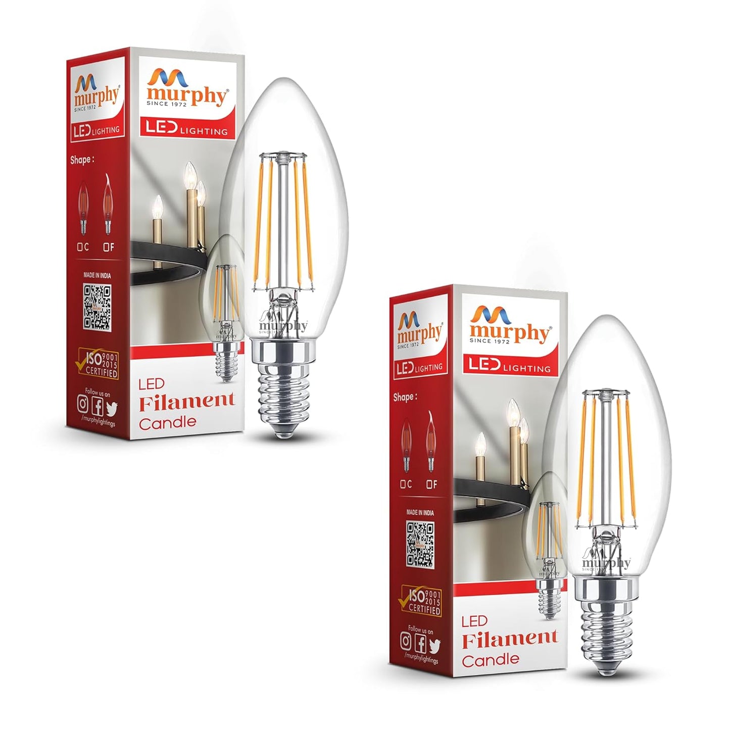 Murphy 5-watt Candle Shape Filament Candle LED Bulb Home & Decoration Bulb Base: E14