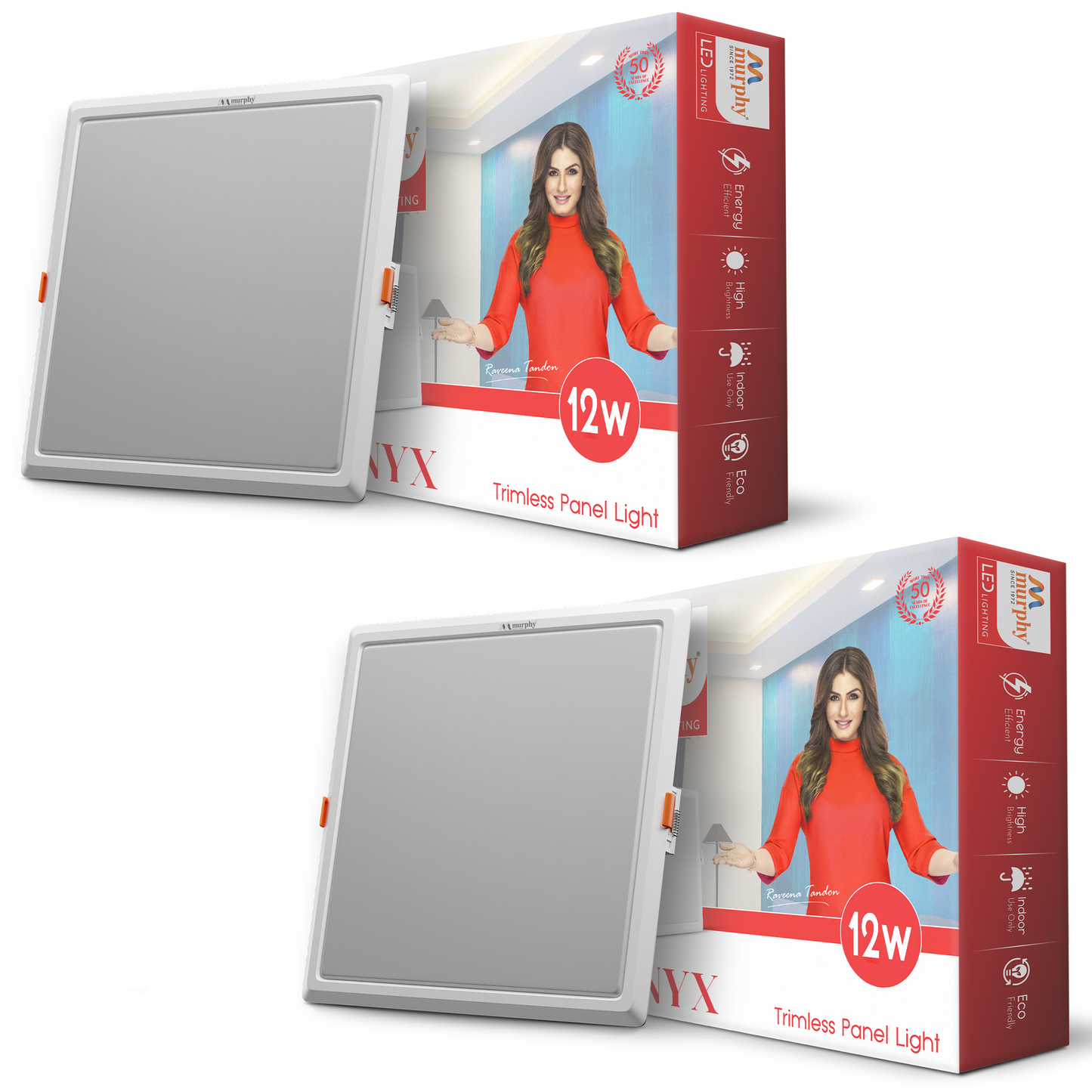 Murphy 12W Trimless Square Recess Panel Light