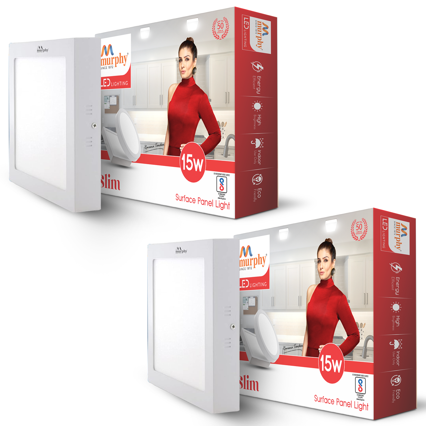Murphy 15W Slim Square Surface Panel Light