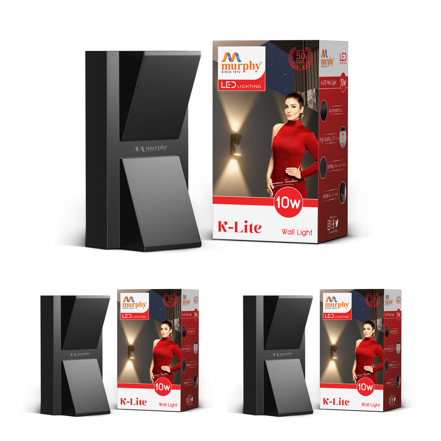 Murphy 5W+5W LED K-Type Up & Down Light