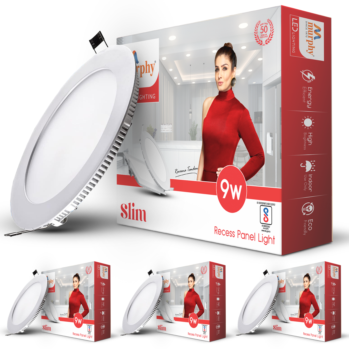 Murphy 9W Slim Round Recess Panel Light