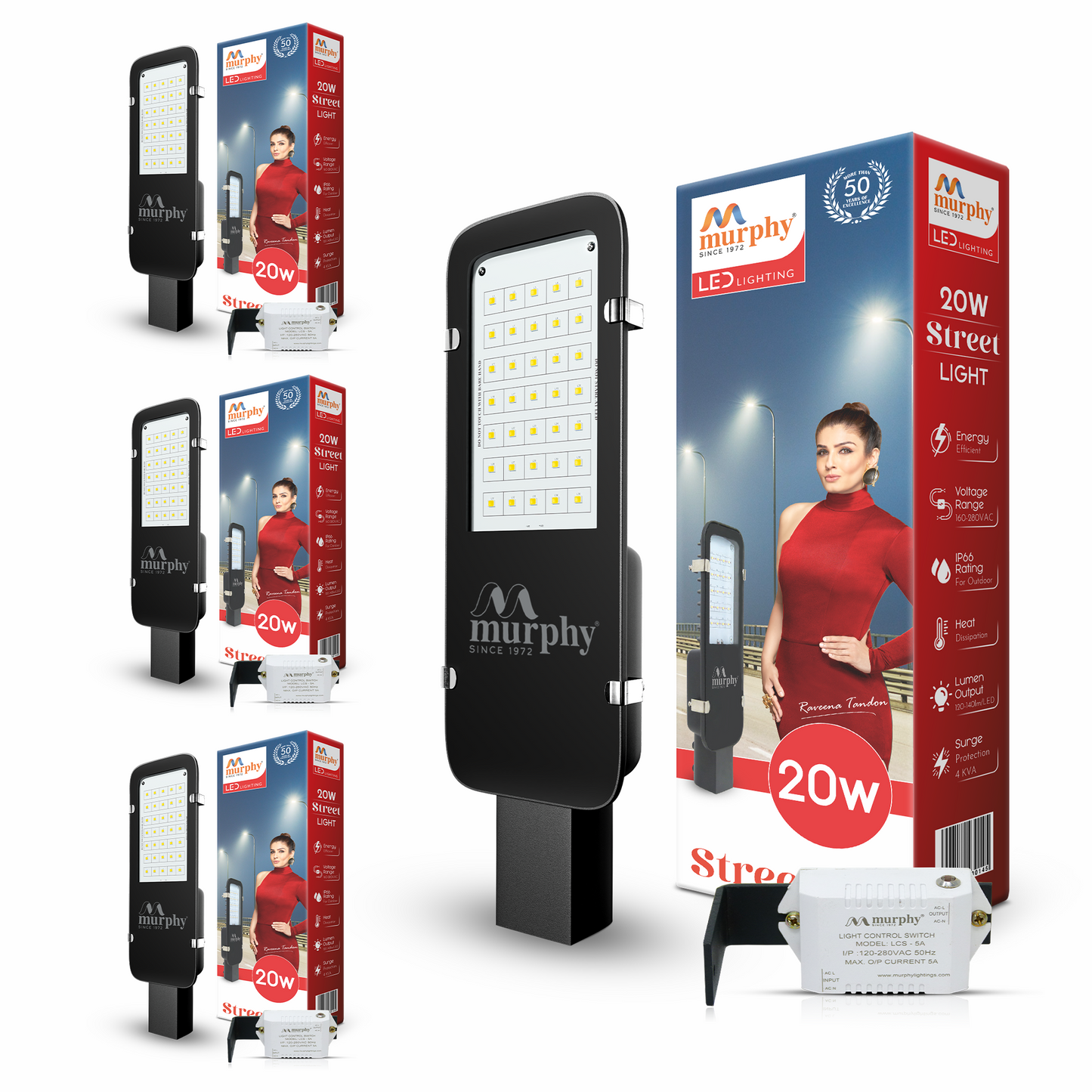 20W LED Street Light - Dusk To Dawn