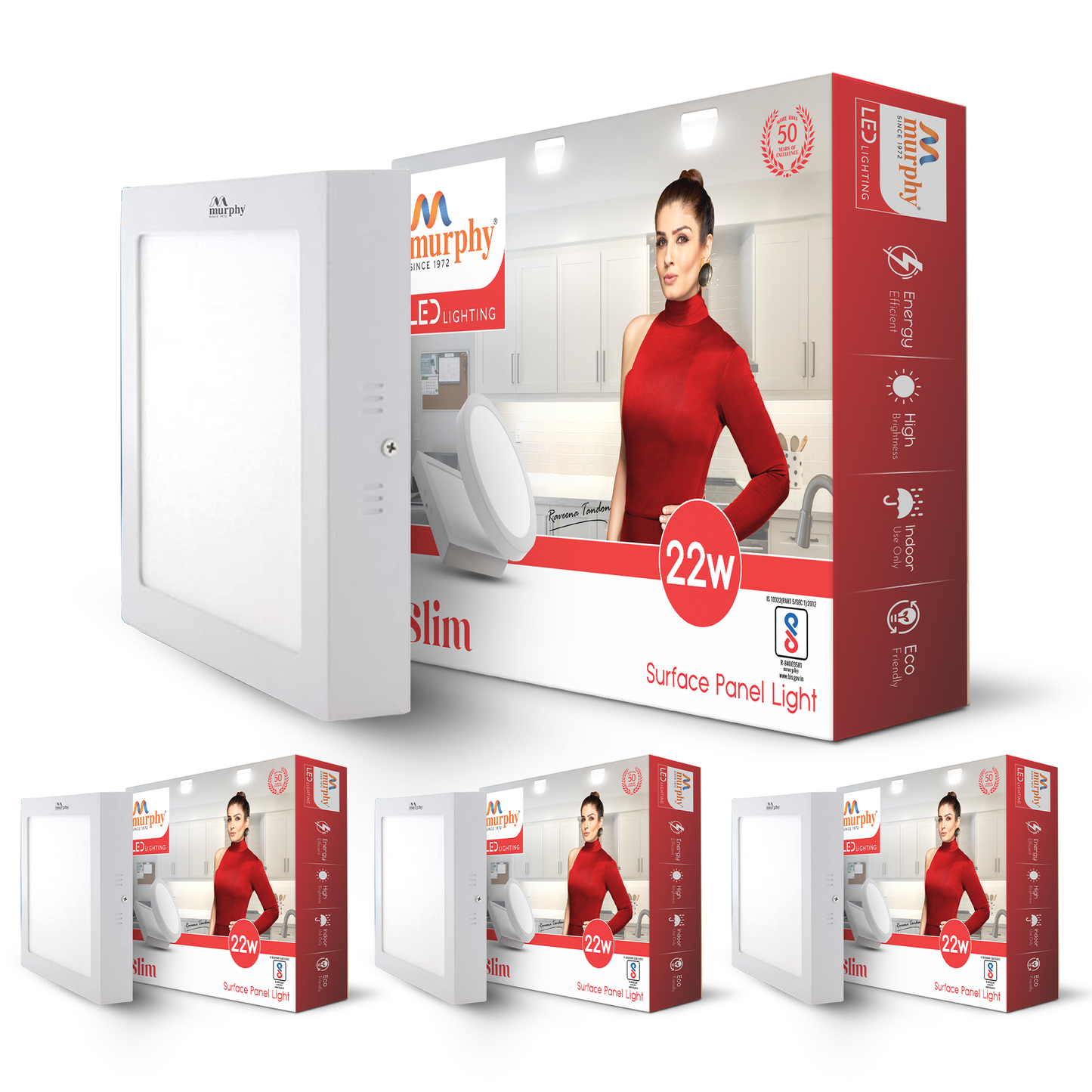 Murphy 22W Slim Square Surface Panel Light