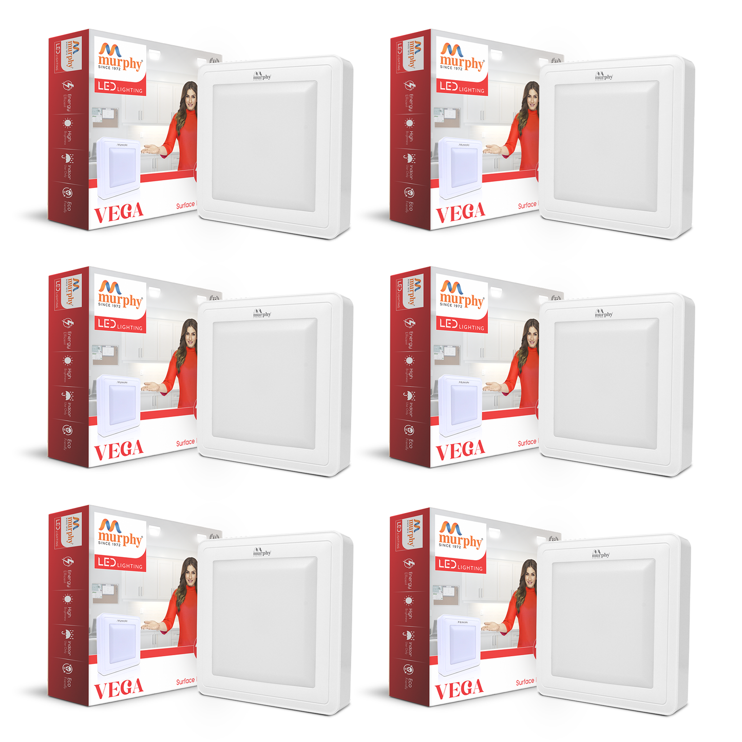 Murphy 15W Vega Square Surface Panel Light