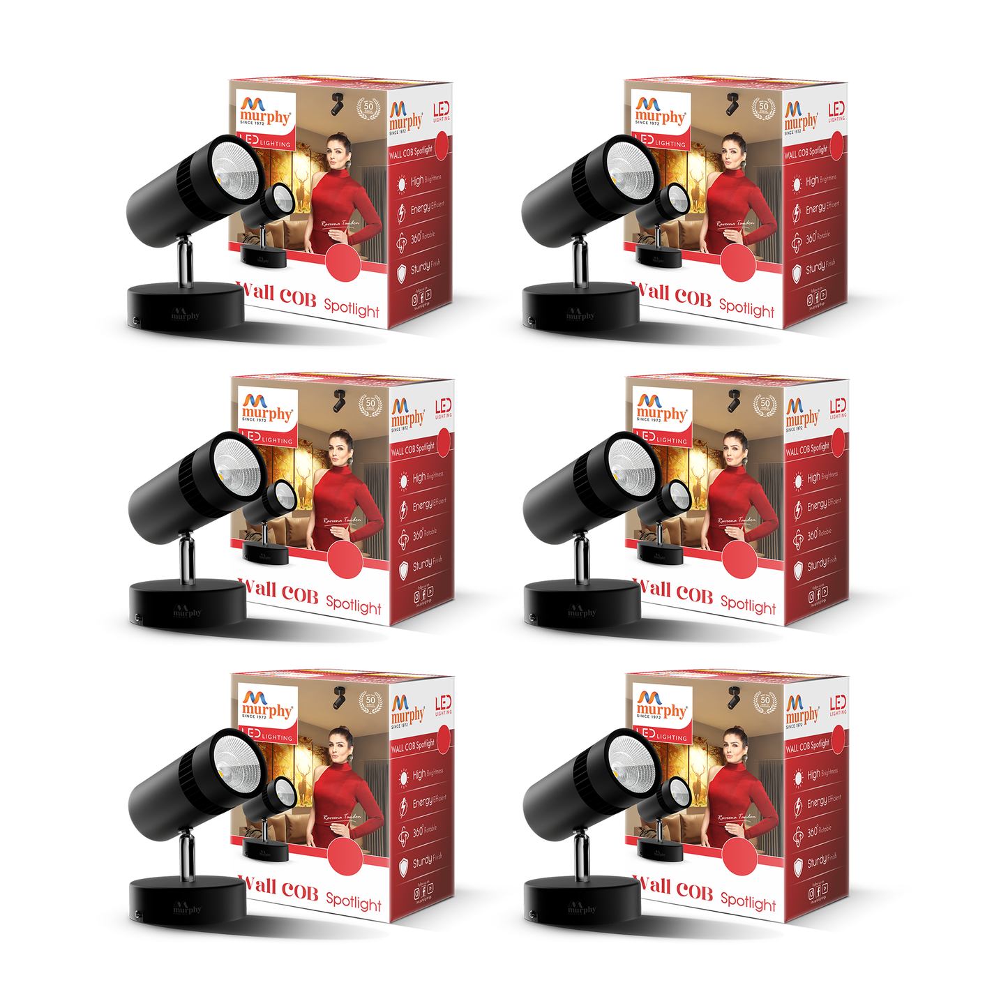Murphy 10W Adjustable Aliminum LED Wall COB Black Body