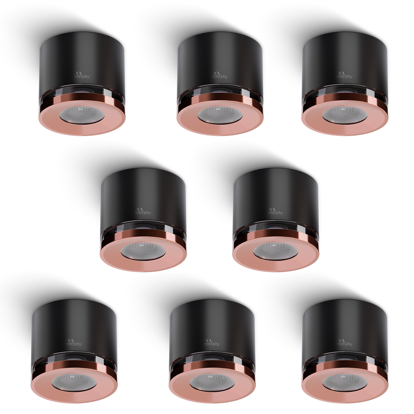 Murphy 3W Crystal Black Rose Gold Cylindrical COB Surface Light