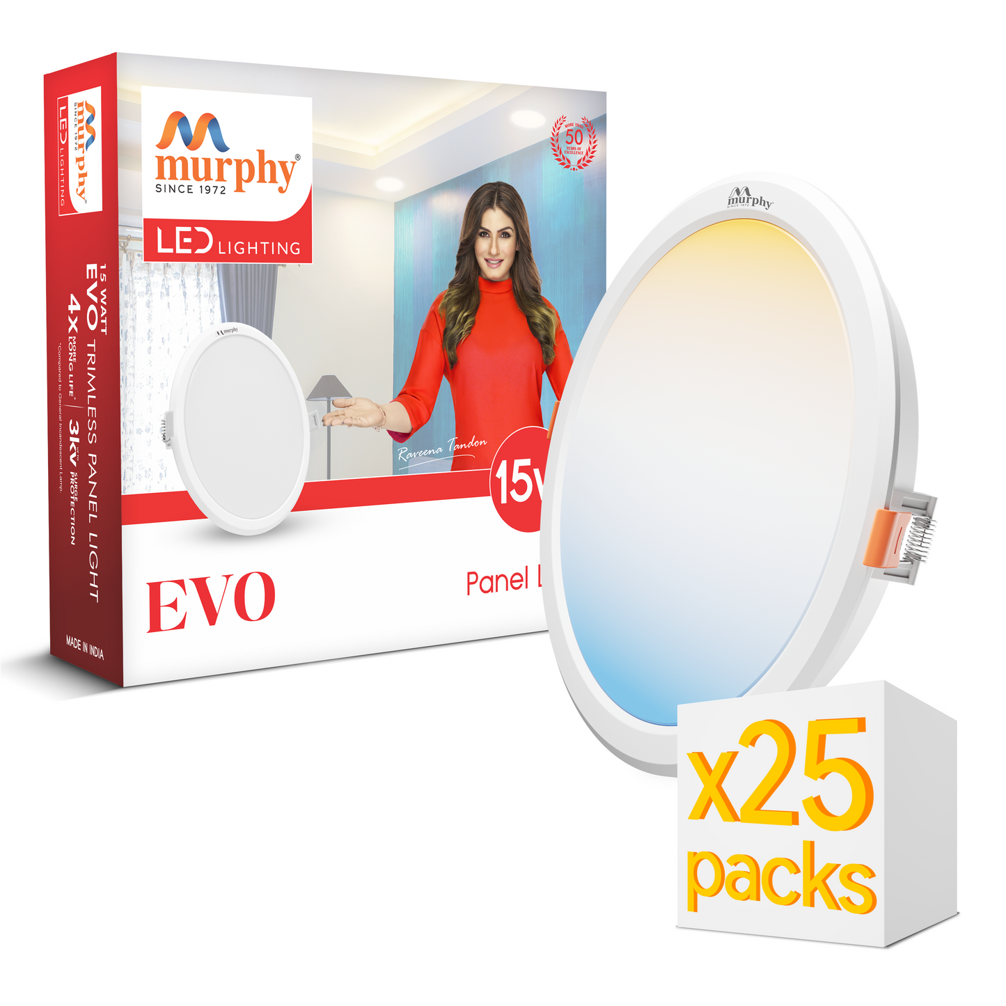 Murphy 15W Evo 3 Color Changing Round Recess Panel Light
