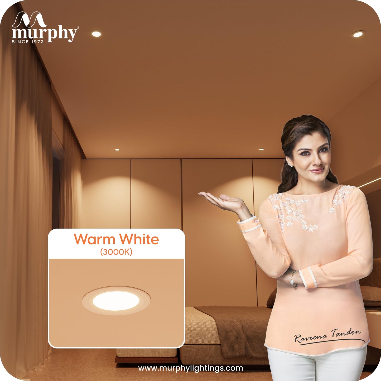 Murphy Cona 6W Round LED Concealed Panel Down Light | Best Suited for 3-Inch Cutout, Energy Efficient, 2 Years Warranty