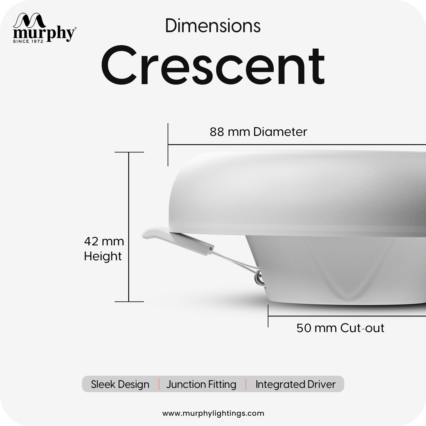 Murphy 7W Round LED Deep Junction Box/Ceiling Down Light