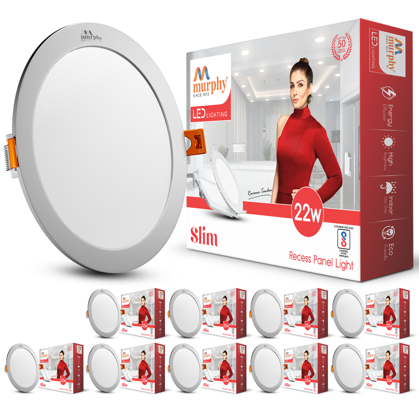 Murphy 22W Slim Round Recess Panel Light