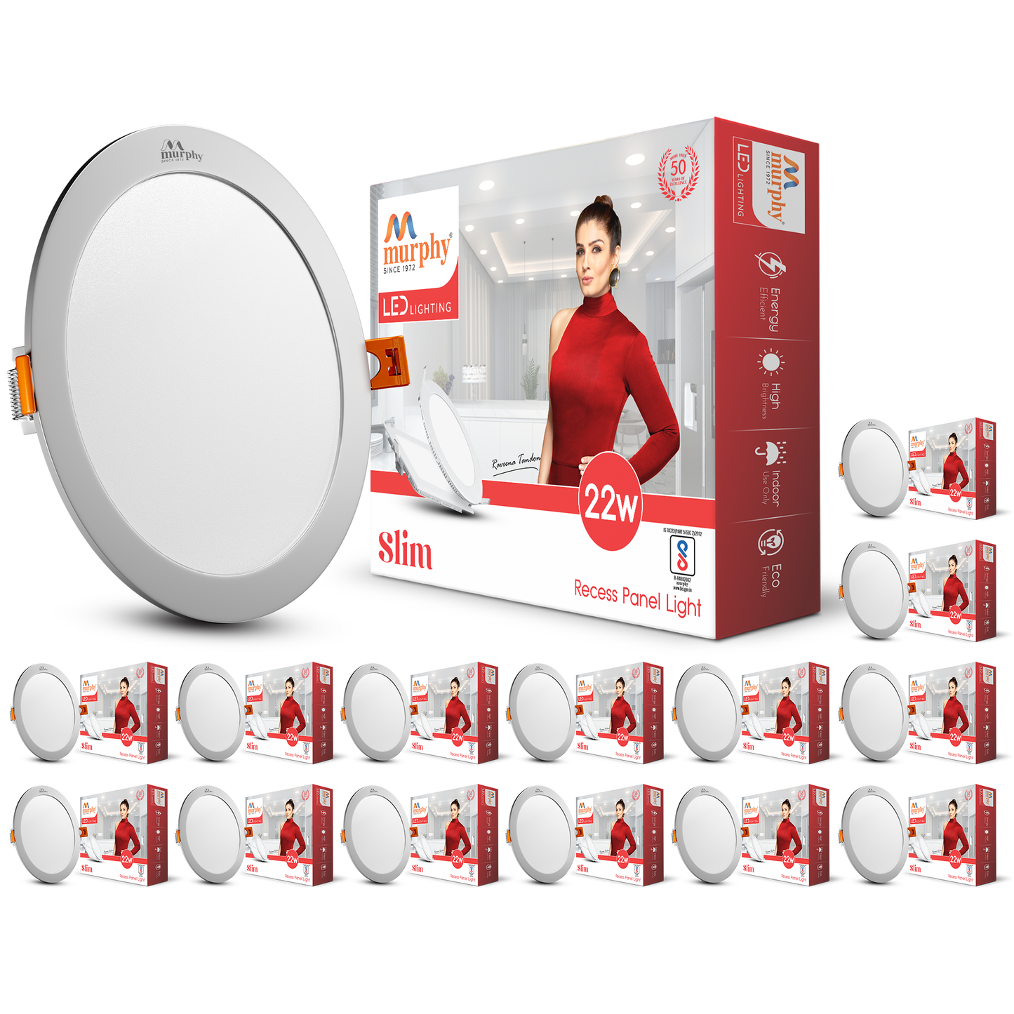 Murphy 22W Slim Round Recess Panel Light