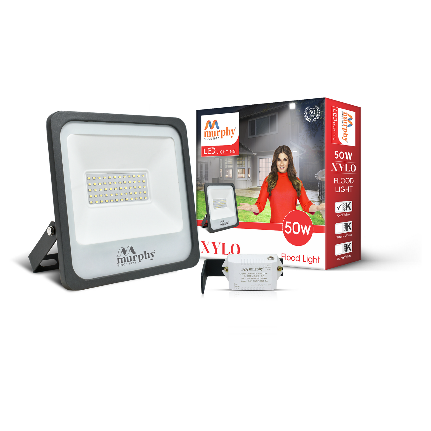 50W LED Flood Light -With Auto On Off Driver
