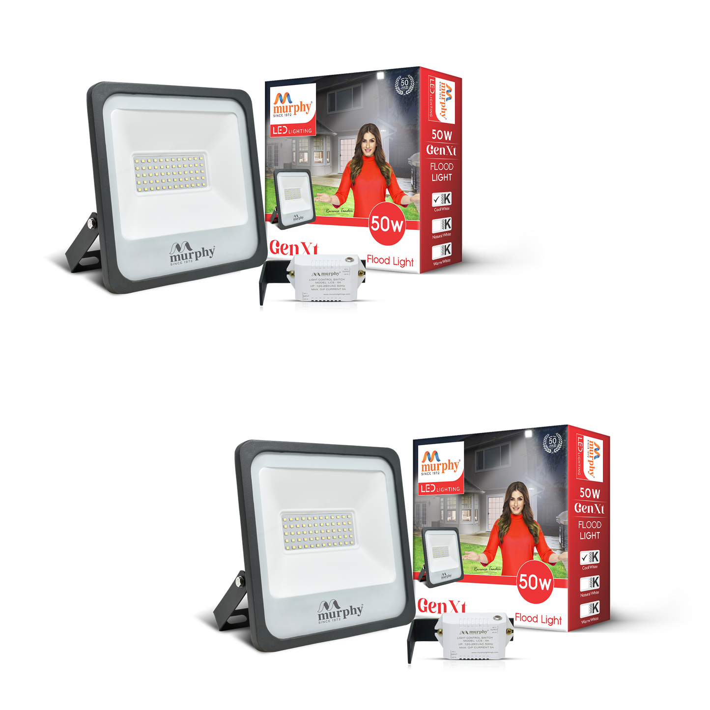 Murphy LED 50W Genxt Flood Light-With Auto On Off Driver