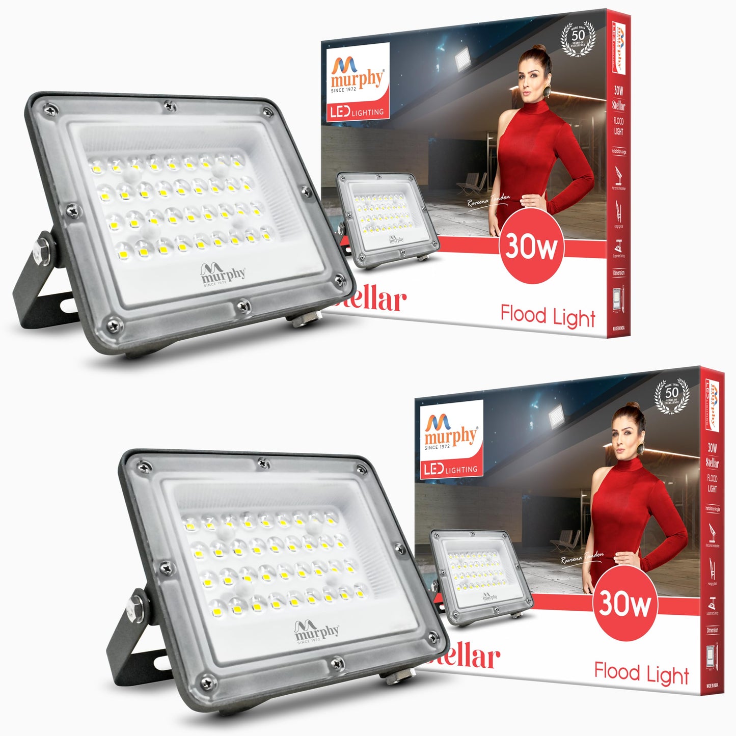 Murphy Steller LED 30W LED Flood Light, IP65 Rated Outdoor Light (Cool White, BIS Approved)