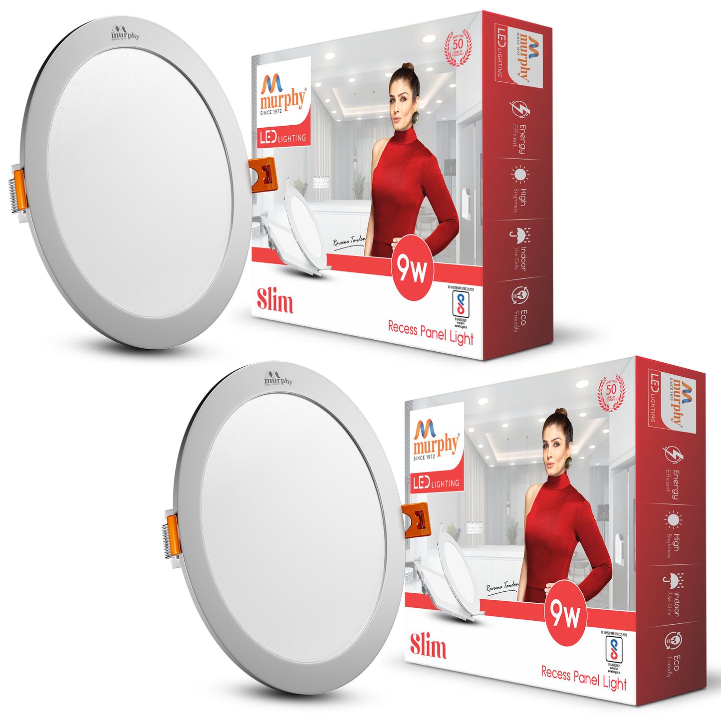 Murphy 9W Slim Round Recess Panel Light