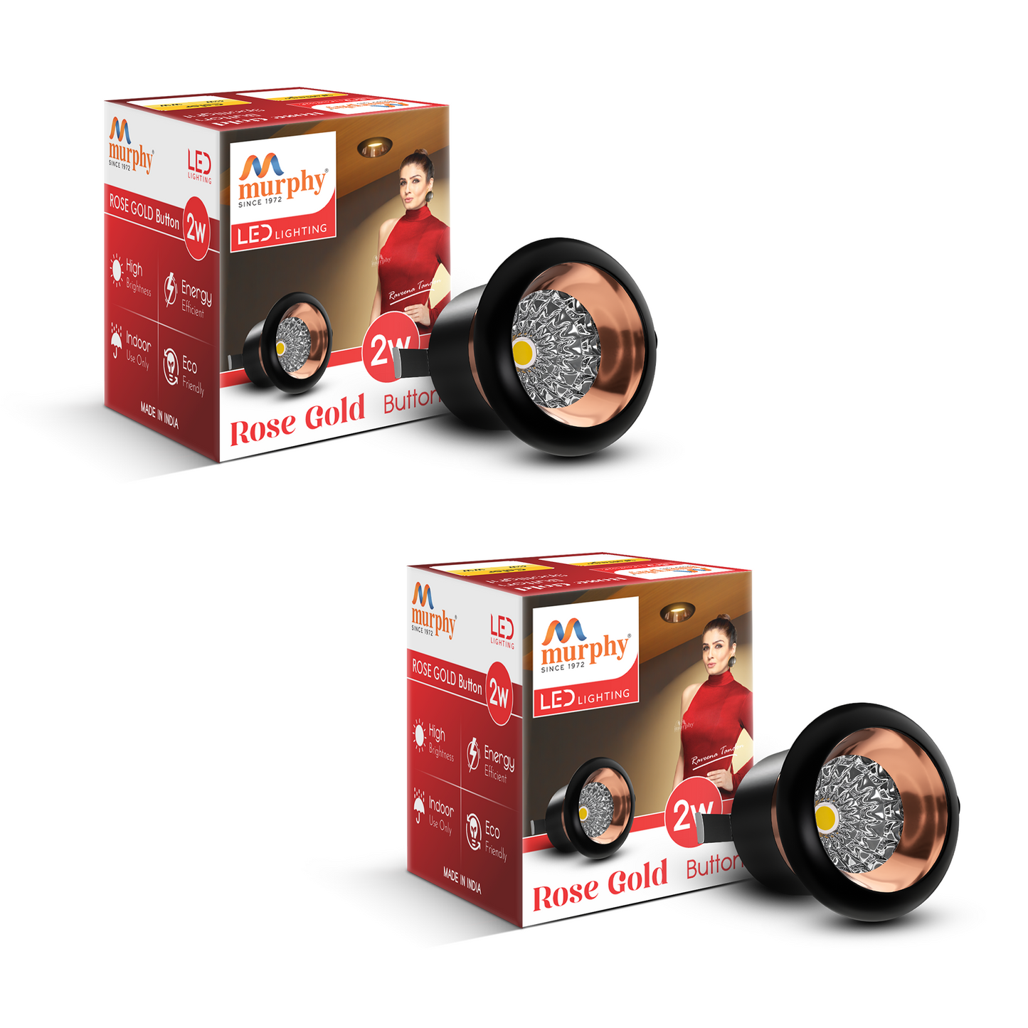 Murphy 2W Rose Gold Button Spot Light
