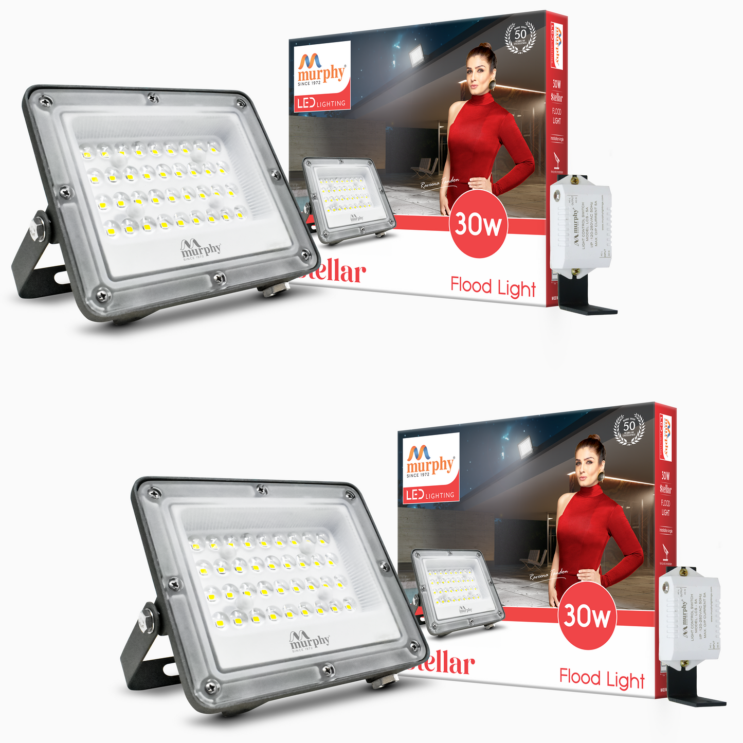 Murphy Steller 30W Led Waterproof with Auto On/Off Day Night Light Sensor Flood Light(Cool White, BIS Approved)