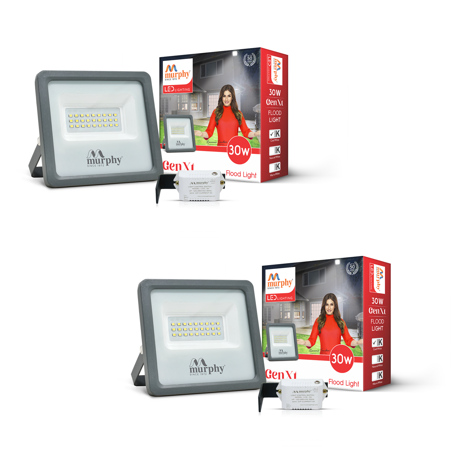 Murphy LED 30W Genxt Flood Light-With Auto On Off Driver