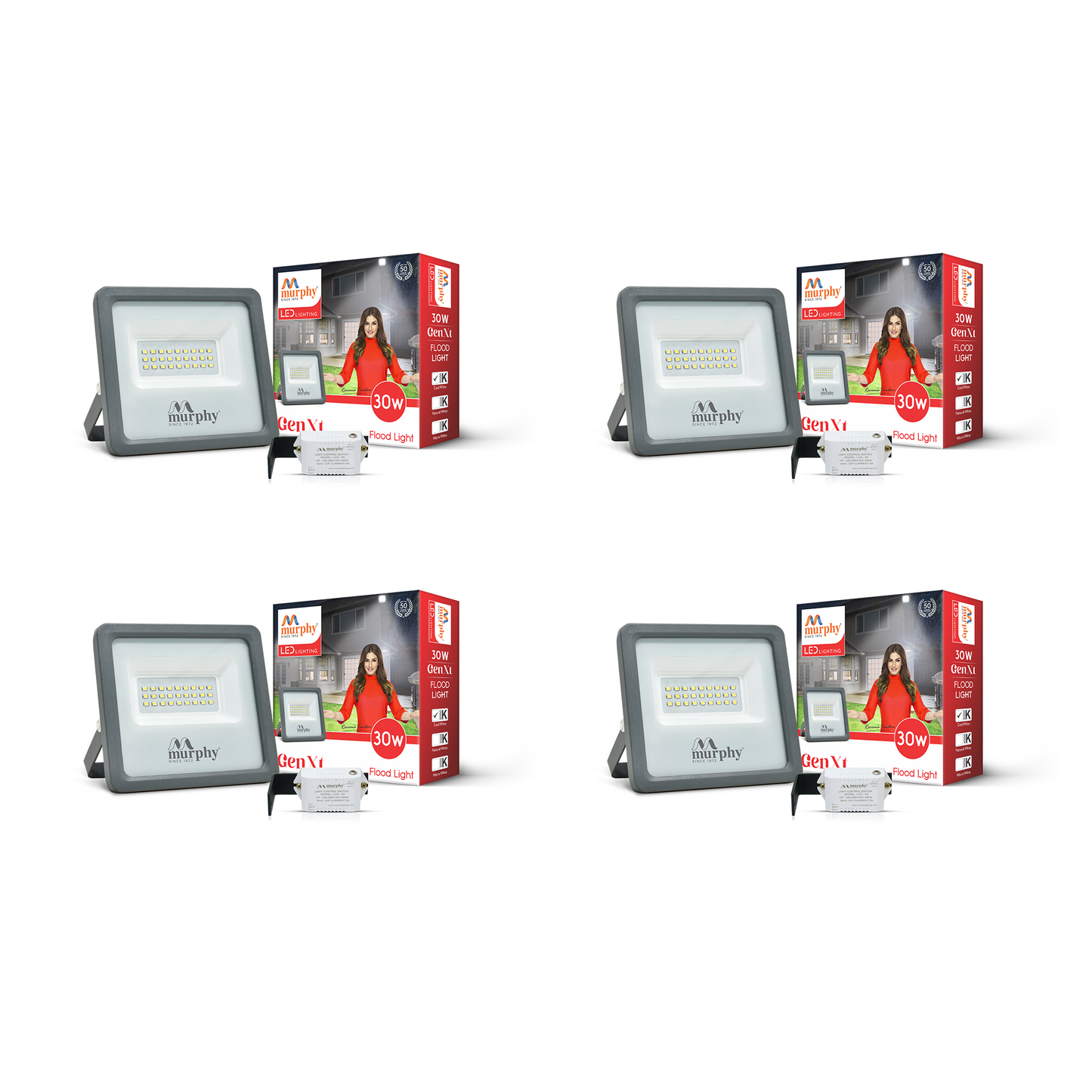 Murphy LED 30W Genxt Flood Light-With Auto On Off Driver