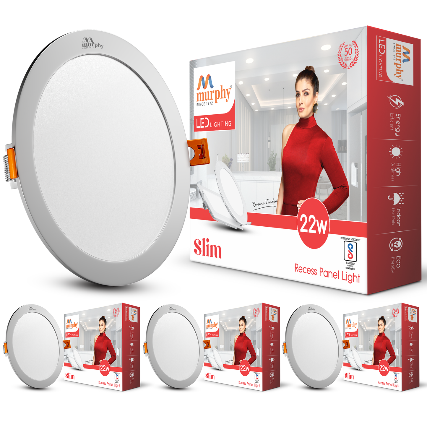 Murphy 22W Slim Round Recess Panel Light