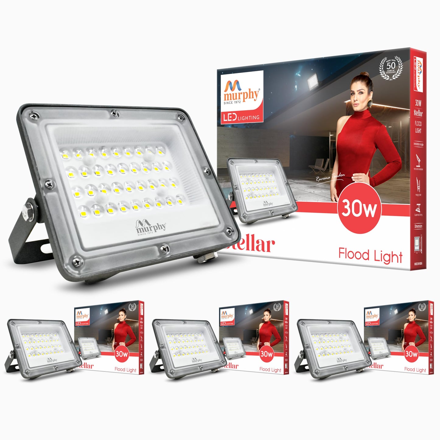 Murphy Steller LED 30W LED Flood Light, IP65 Rated Outdoor Light (Cool White, BIS Approved)