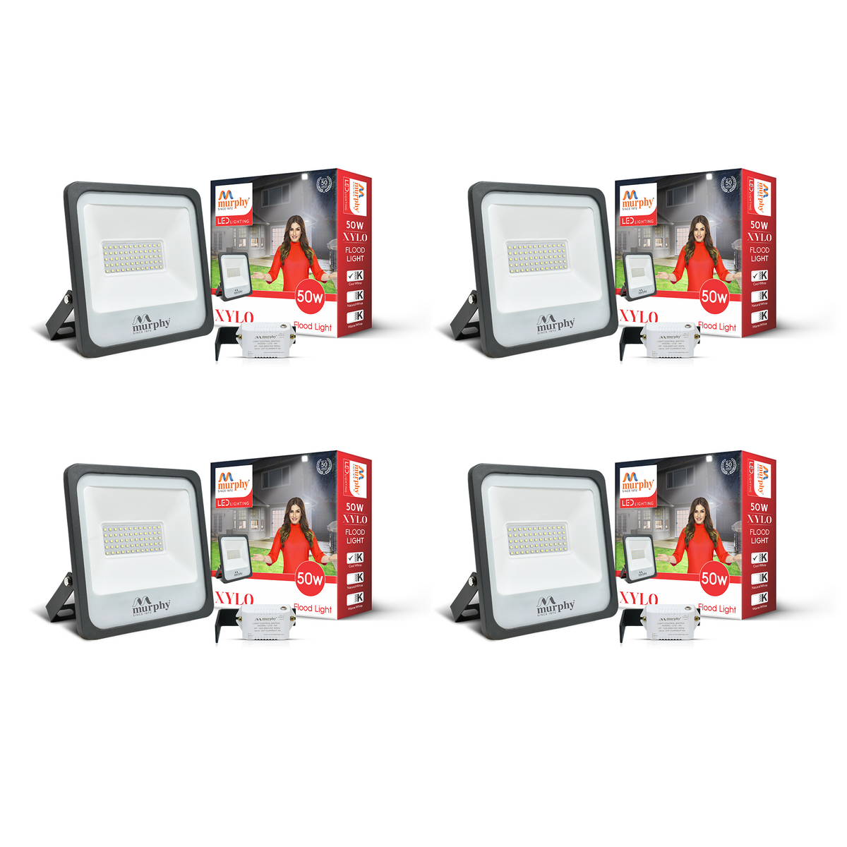 Murphy 50W LED Flood Light with Auto Sensor