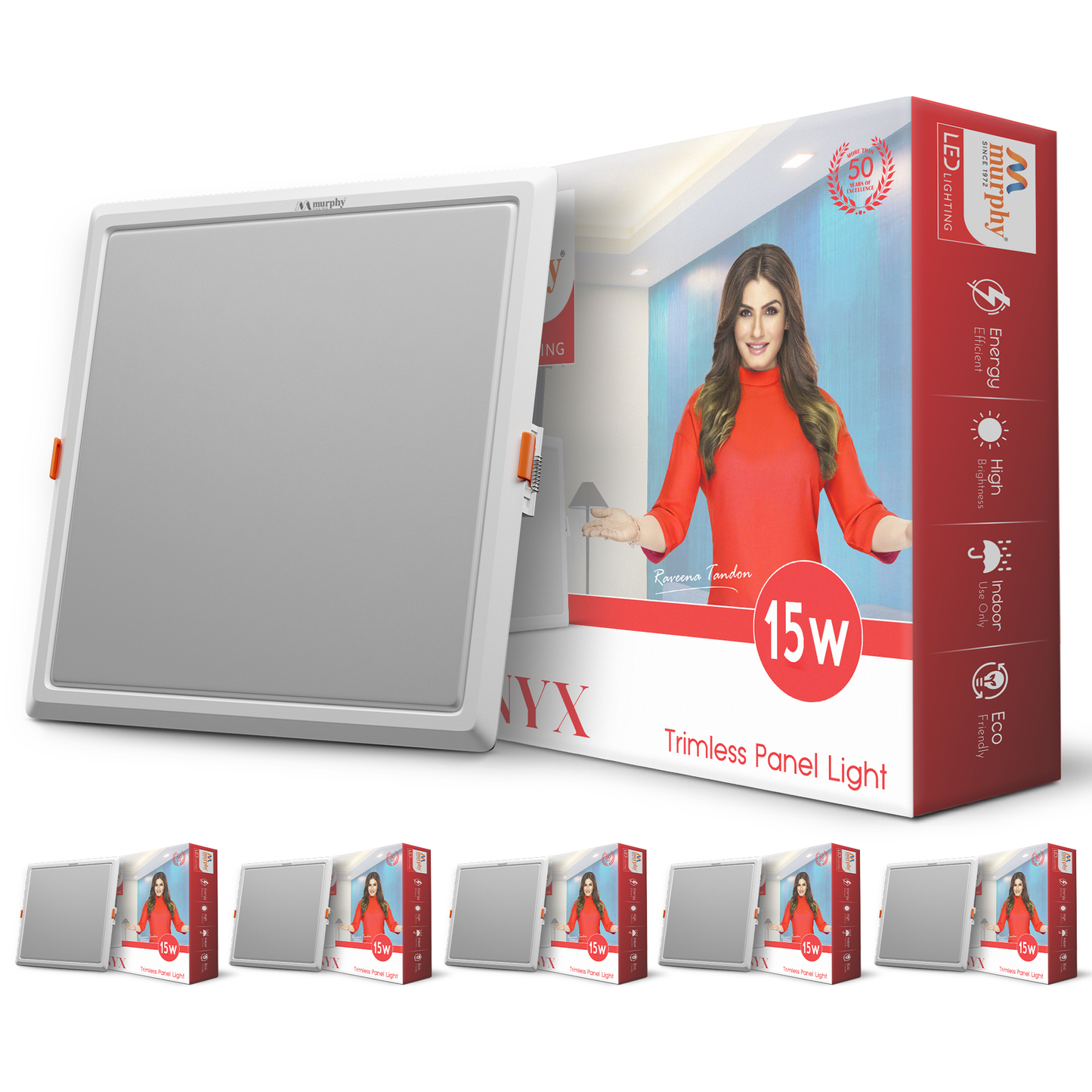 Murphy 15W Trimless 3 Color Changing Square Recess Panel Light