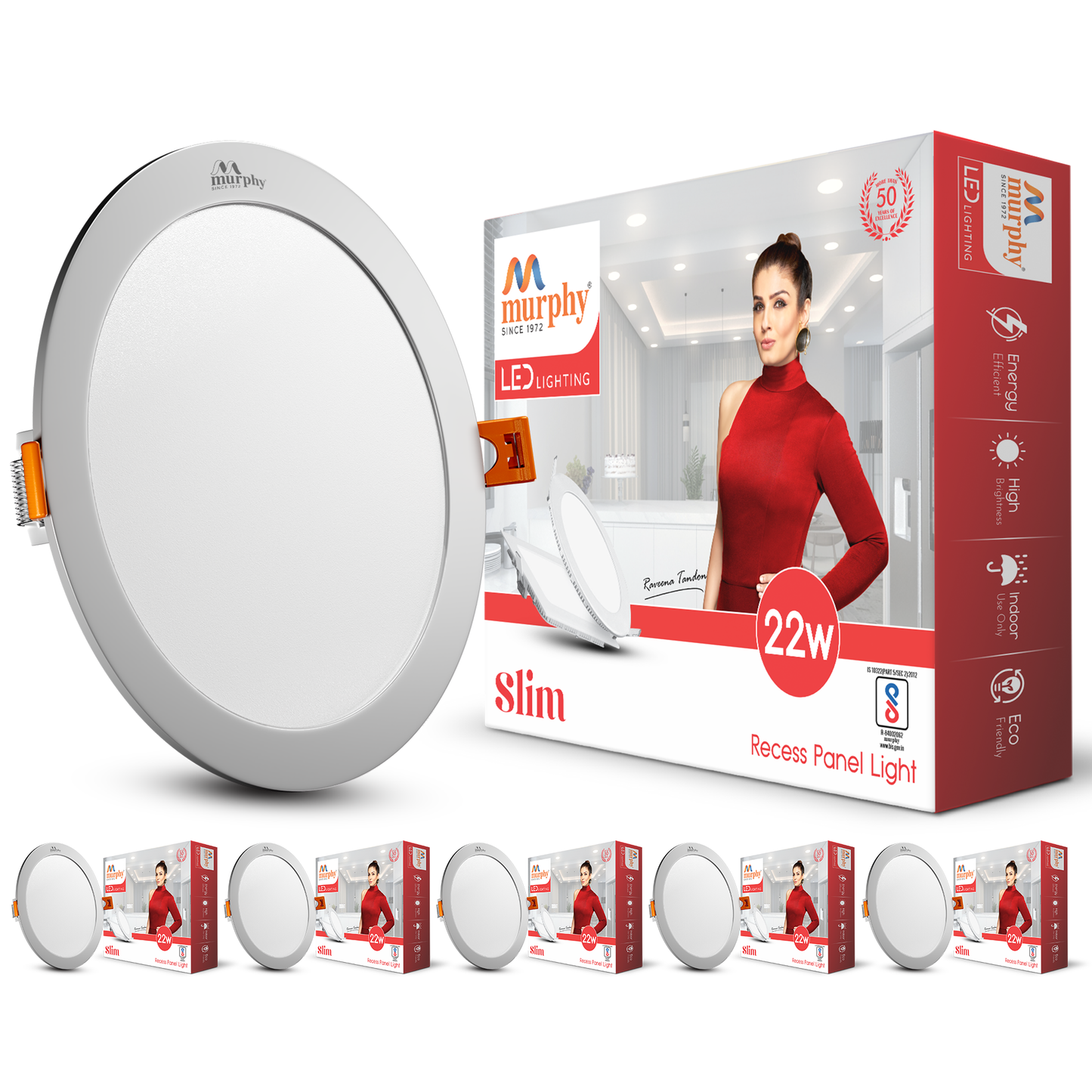 Murphy 22W Slim Round Recess Panel Light