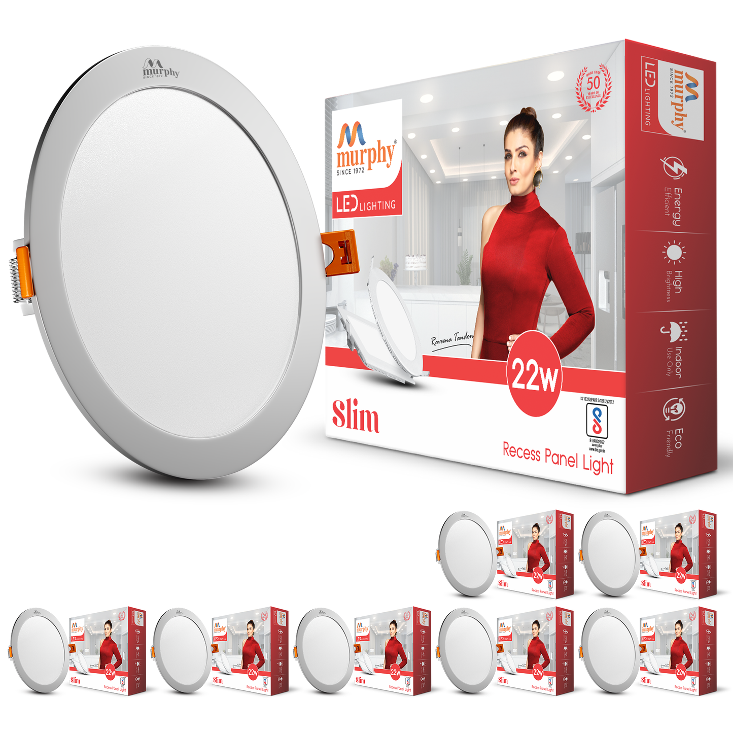 Murphy 22W Slim Round Recess Panel Light