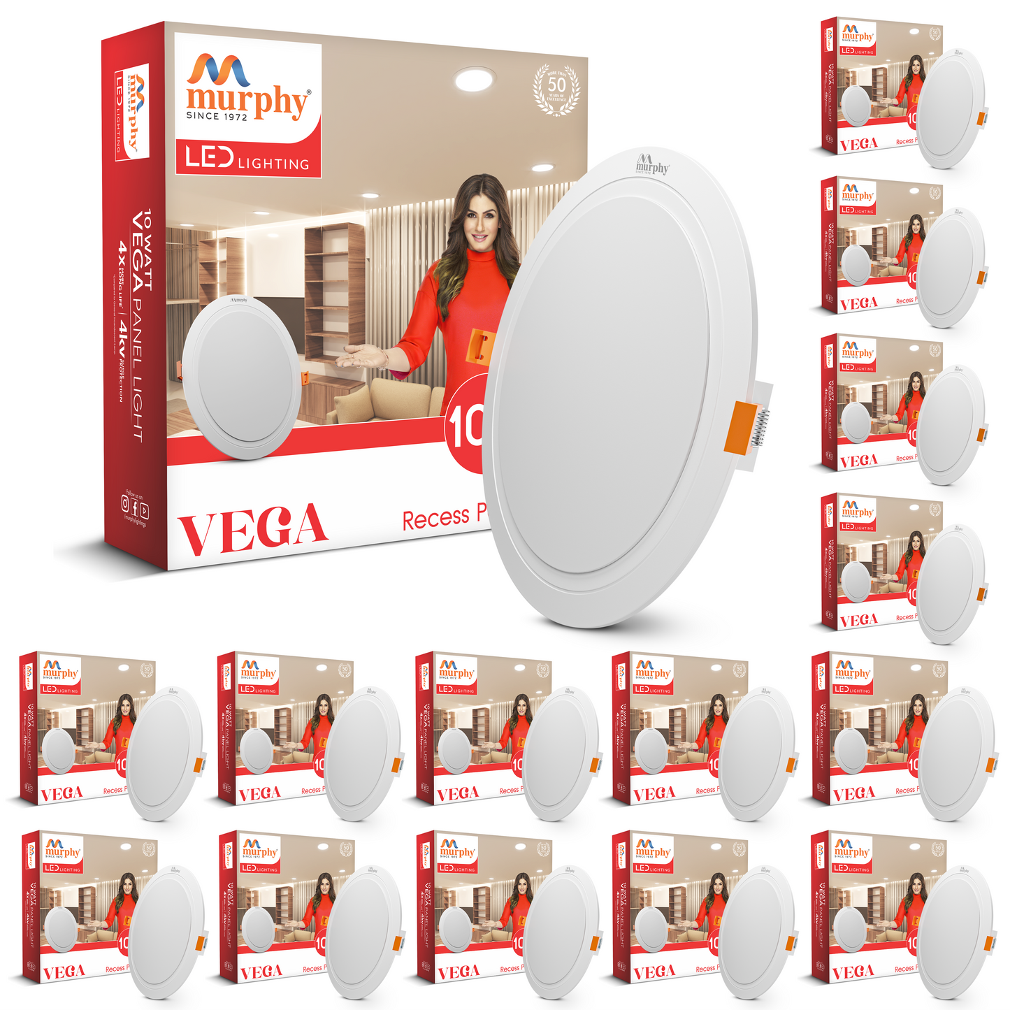 Murphy 10W Vega Round Recess Panel Light