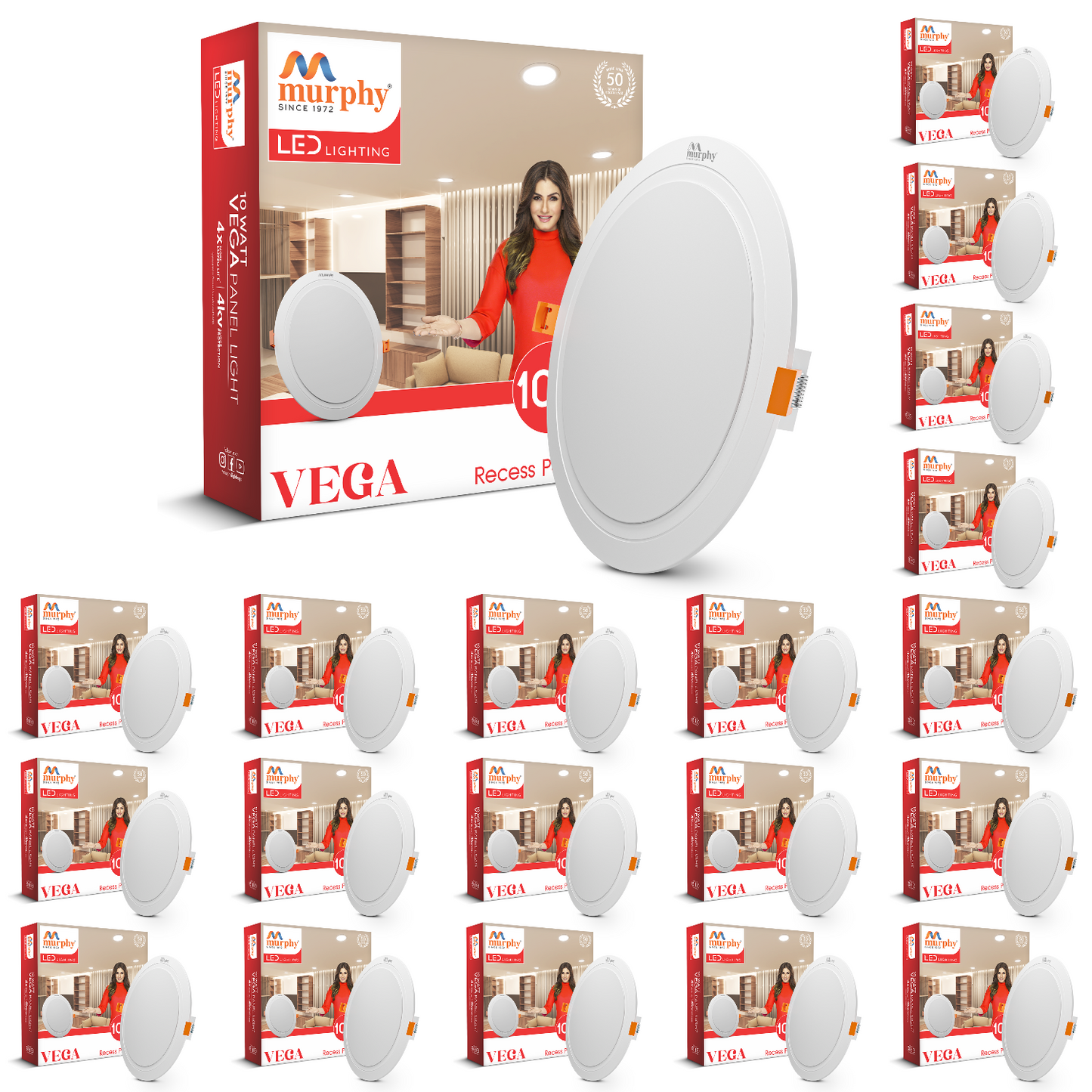 Murphy 10W Vega Round Recess Panel Light
