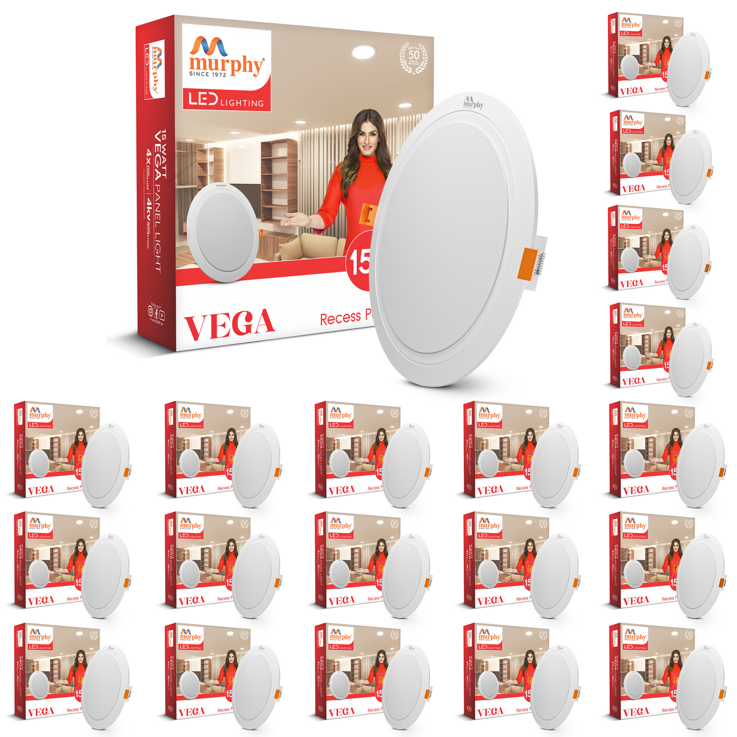 Murphy 15W Vega Round Recess Panel Light