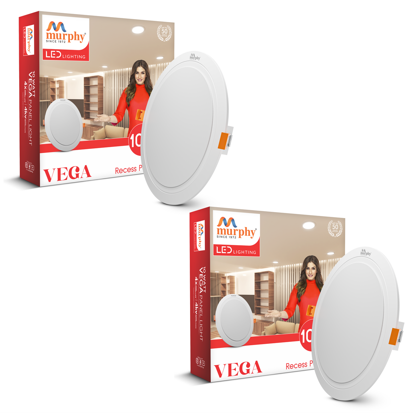 Murphy 10W Vega Round Recess Panel Light