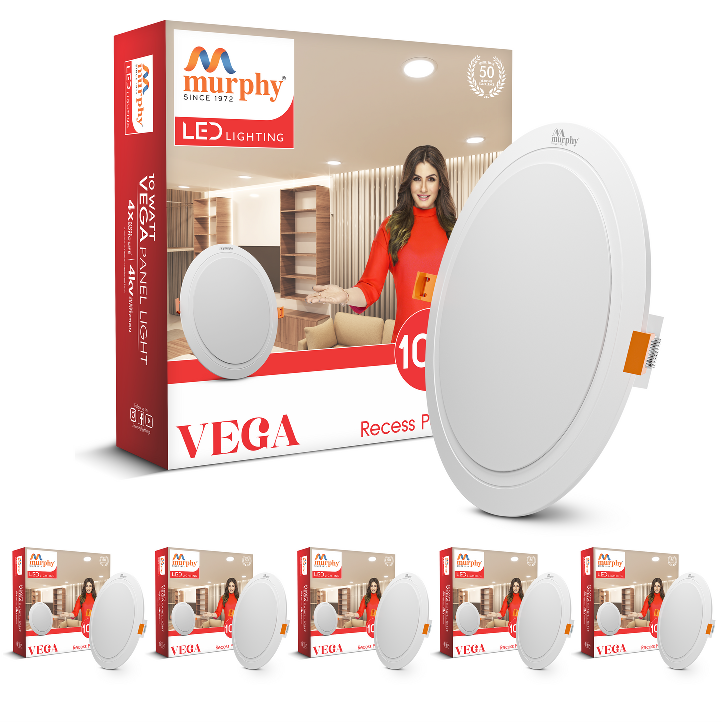Murphy 10W Vega Round Recess Panel Light