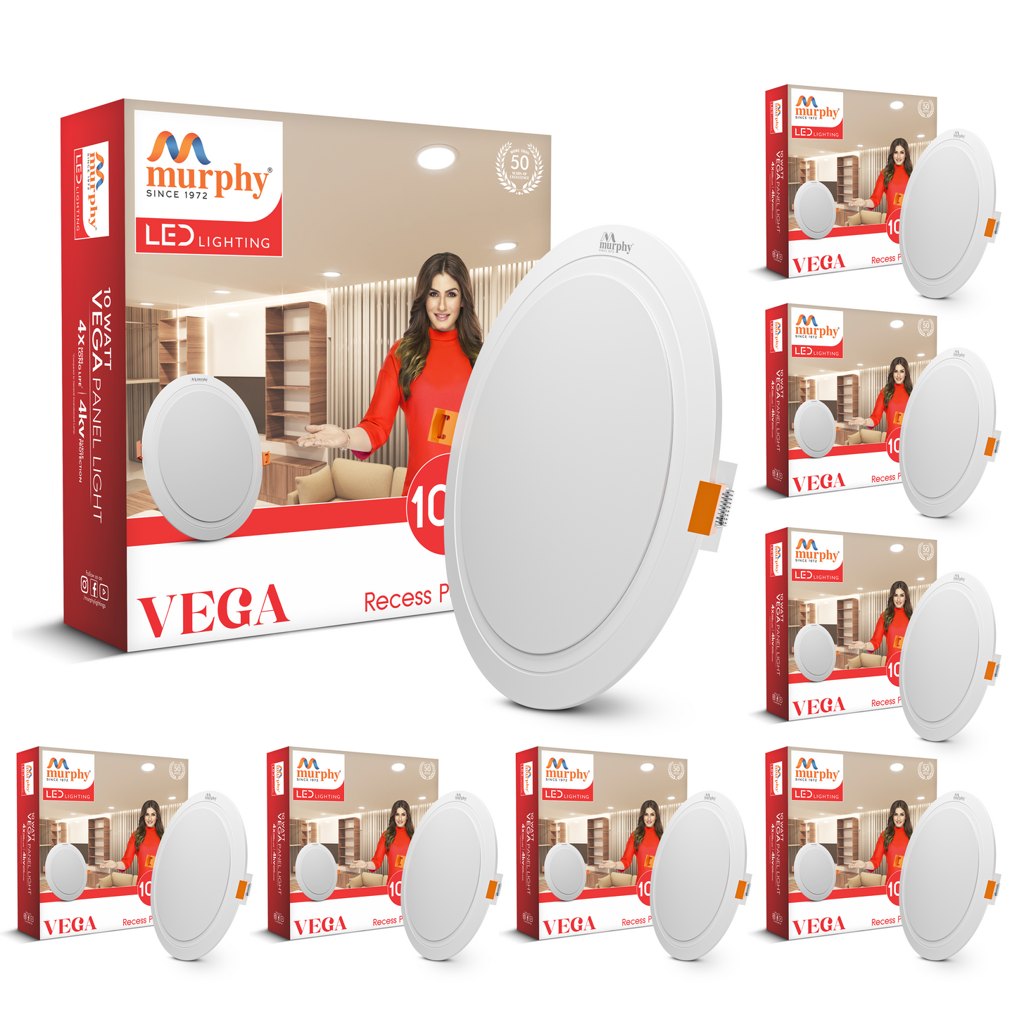 Murphy 10W Vega Round Recess Panel Light