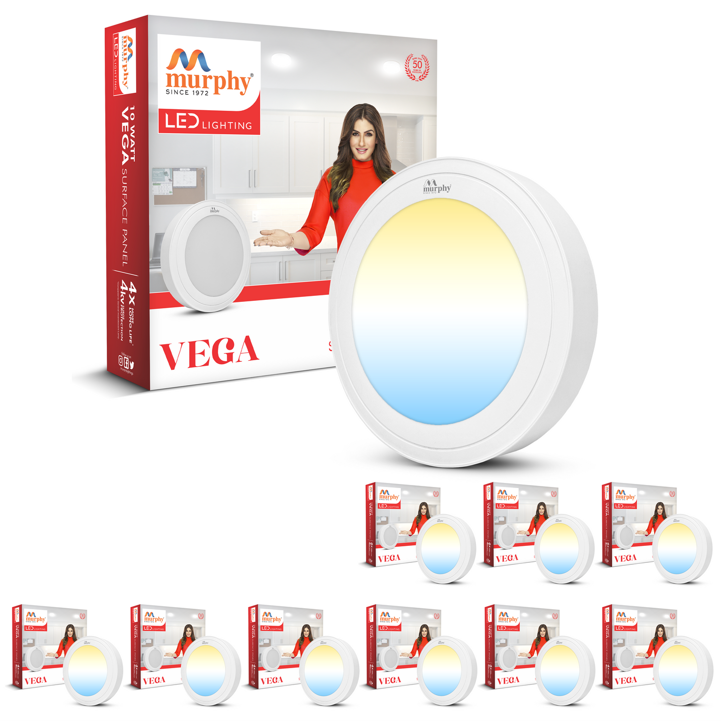 Murphy 10W Vega Color Changing Round Surface Panel Light