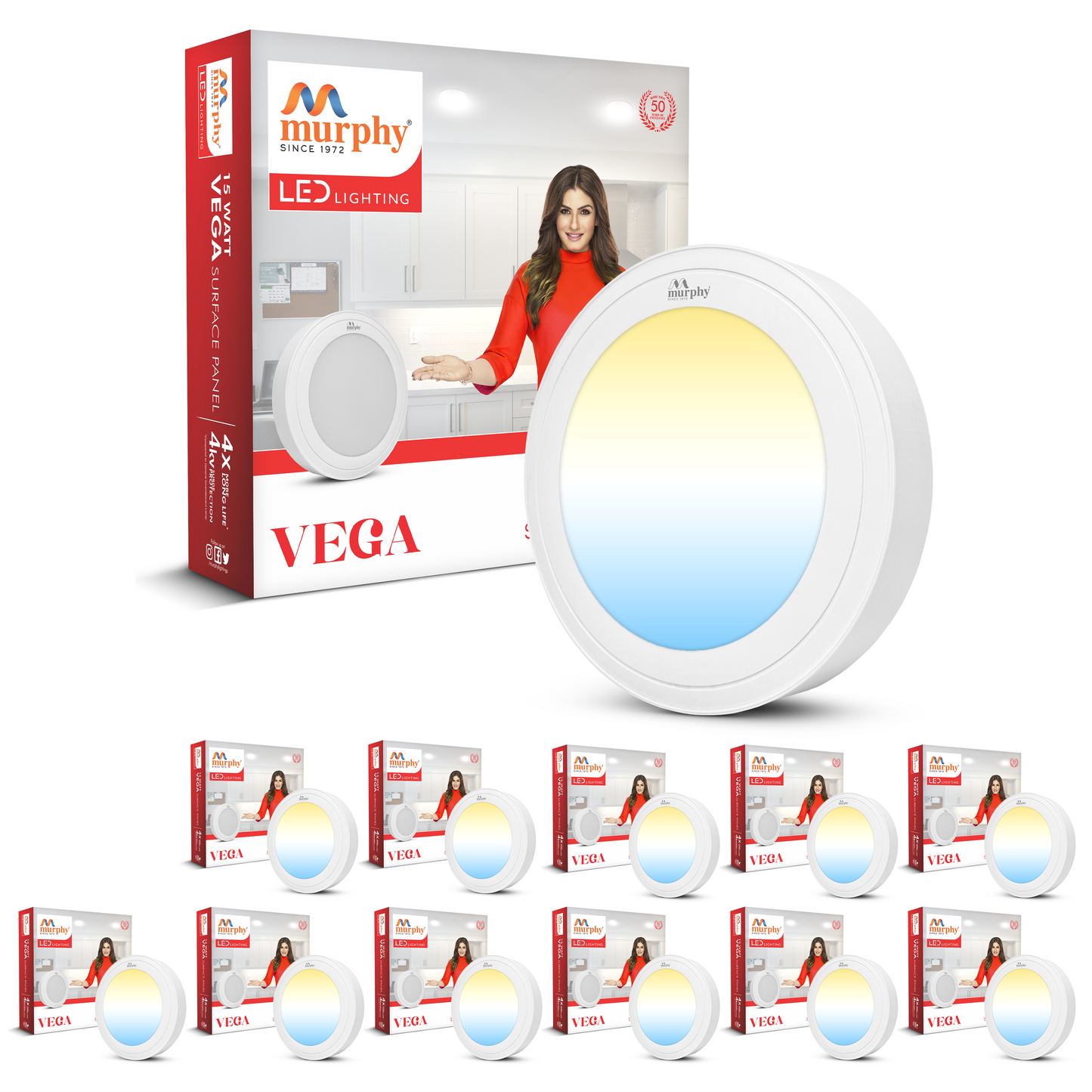 Murphy 15W Vega Color Changing Round Surface Panel Light