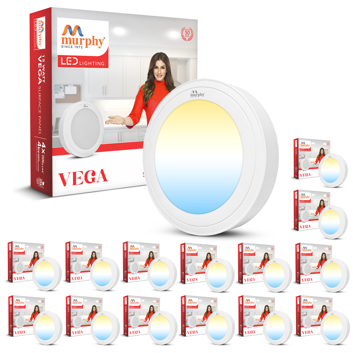 Murphy 15W Vega Color Changing Round Surface Panel Light