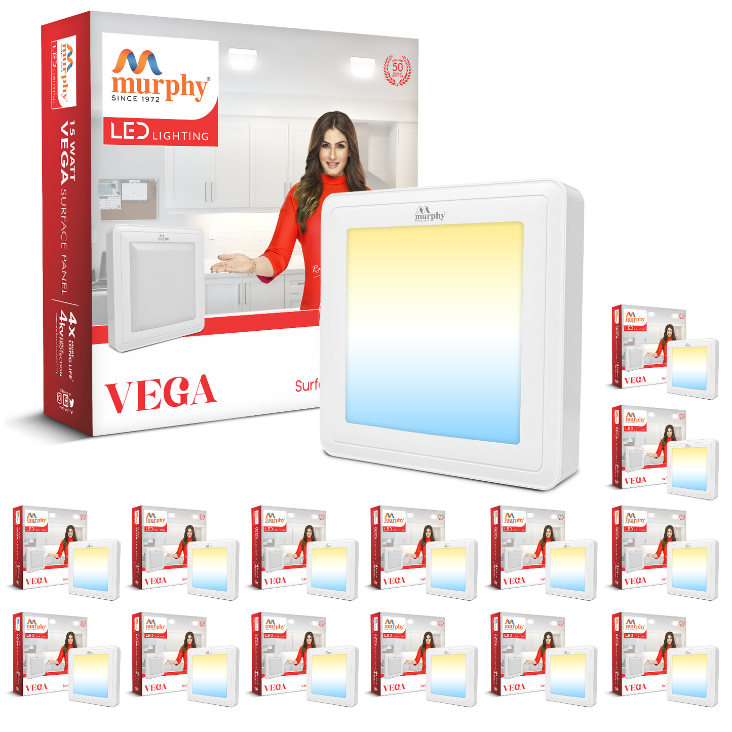 Murphy 15W Vega Color Changing Square Surface Panel Light