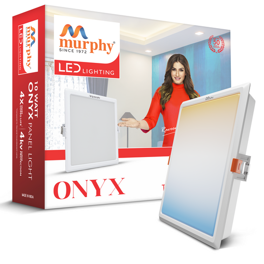 Murphy 10W Trimless 3 Color Changing Square Recess Panel Light