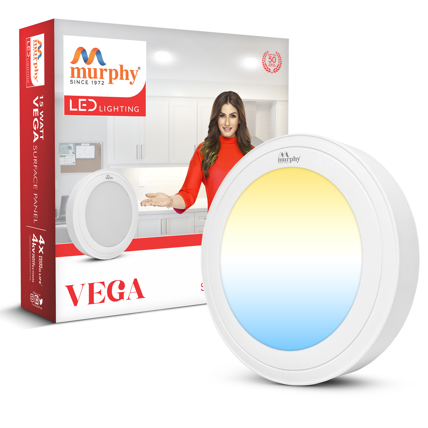 Murphy 15W Vega Color Changing Round Surface Panel Light