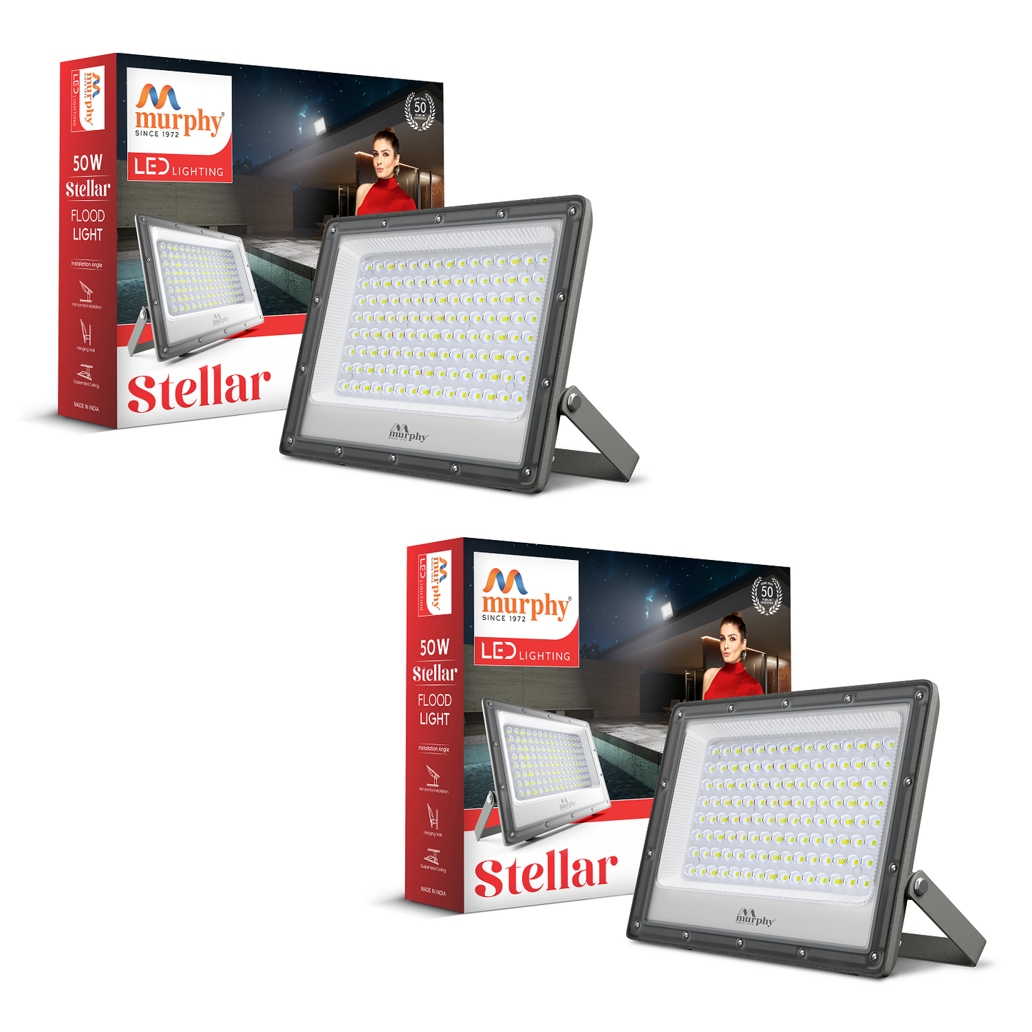 Murphy Steller LED 50W LED Flood Light, IP65 Rated Outdoor Light (Cool White, BIS Approved)