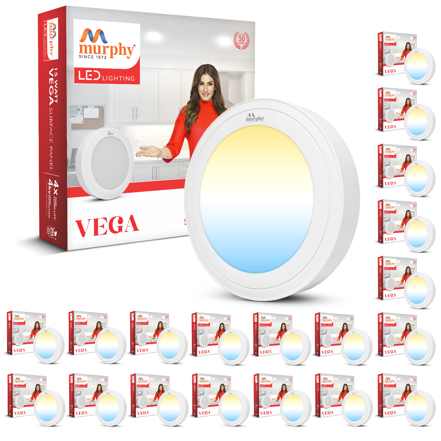 Murphy 15W Vega Color Changing Round Surface Panel Light