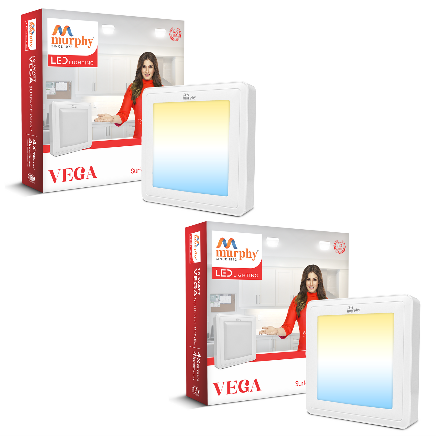Murphy 10W Vega Color Changing Square Surface Panel Light