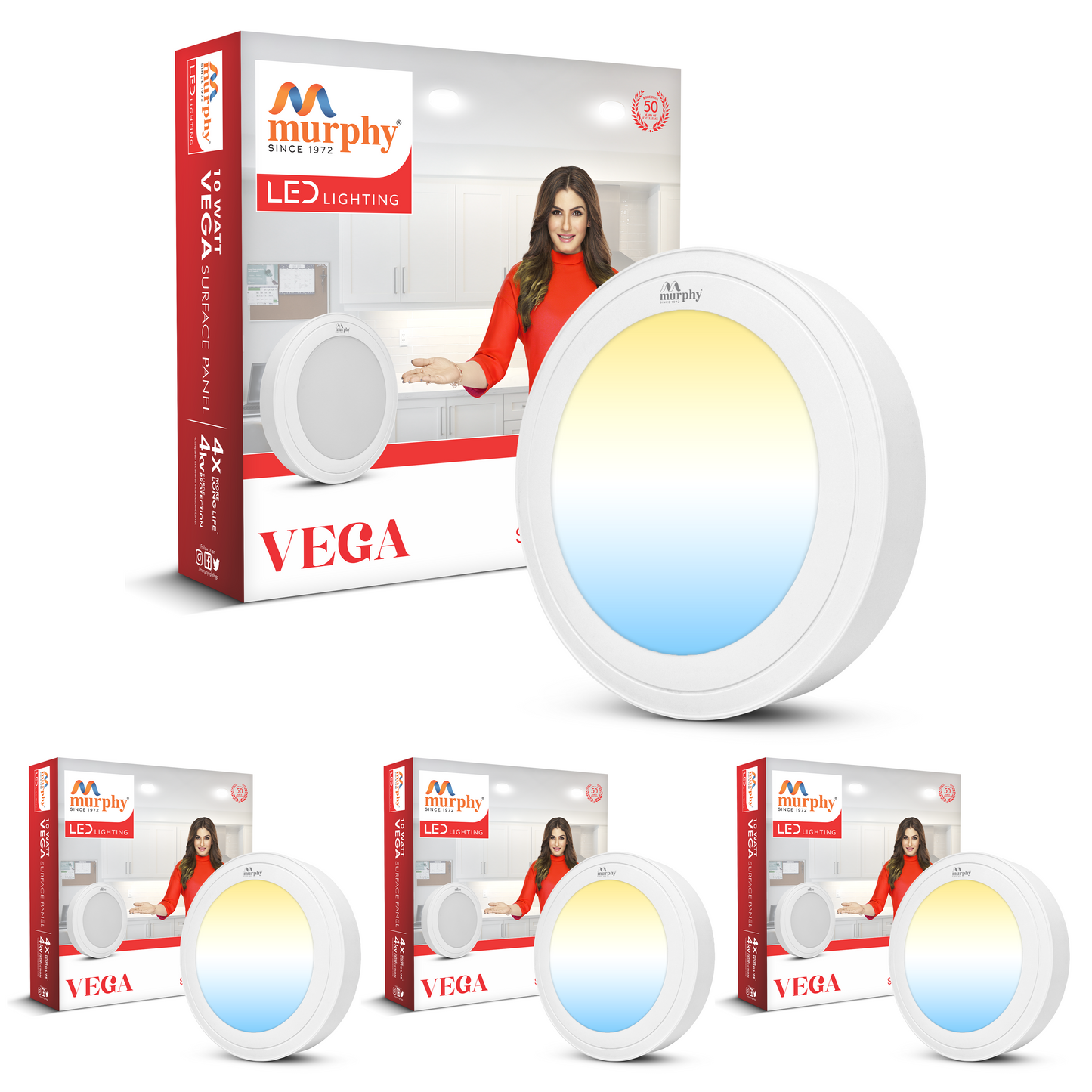 Murphy 10W Vega Color Changing Round Surface Panel Light